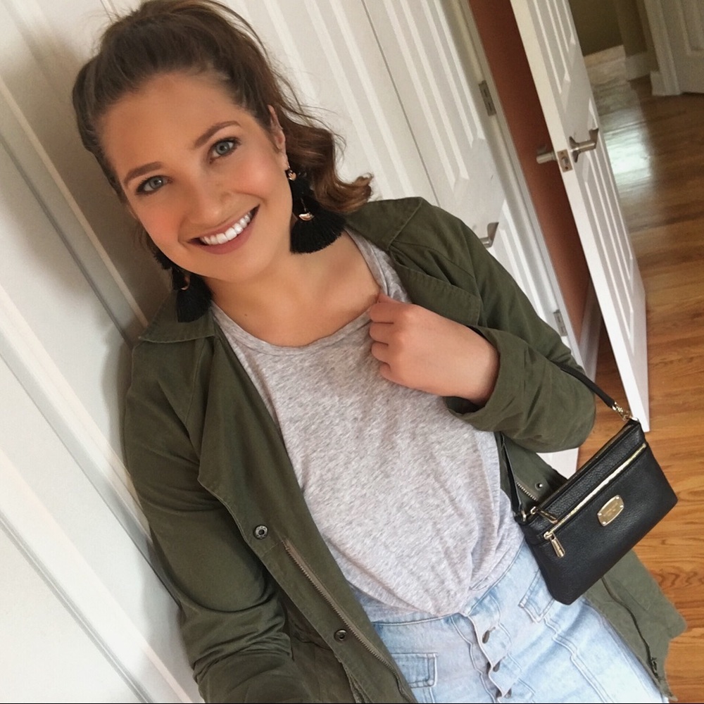 Button up jean skirt